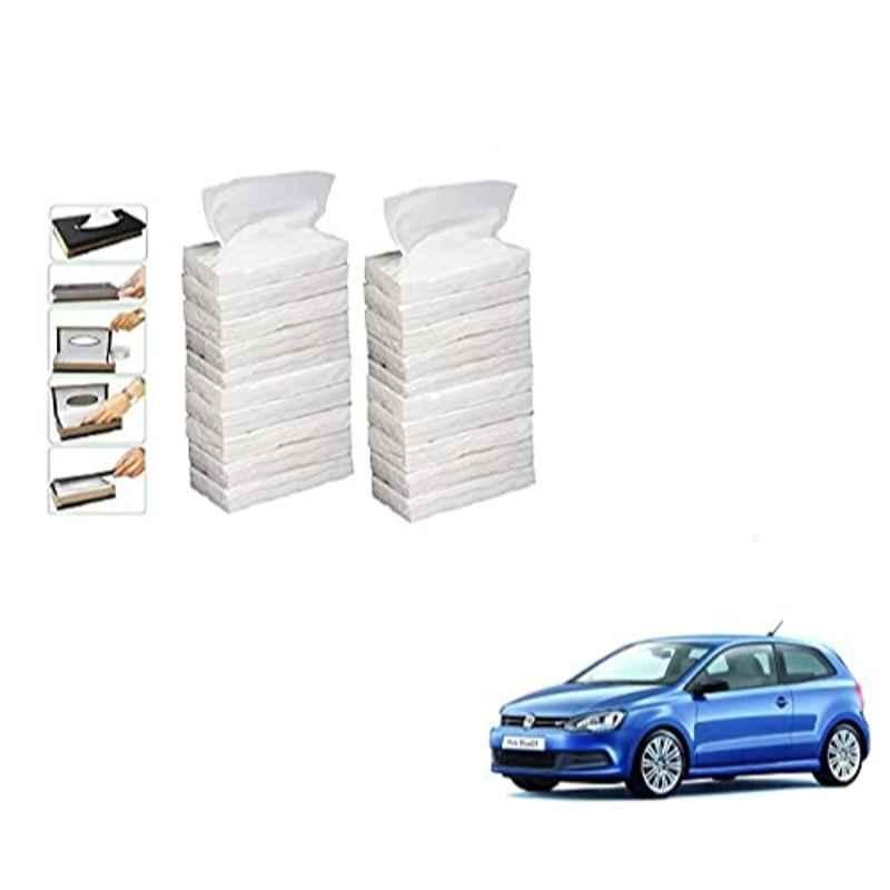 Kozdiko 100 Pulls Dispenser Box Refiller Tissue Paper with 200 Sheets for Volkswagen Polo GT (Pack of 20)