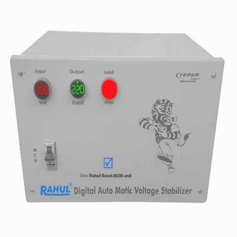 Rahul Boost 8000AN8 100-280V 8kVA Single Phase Automatic Voltage Stabilizer