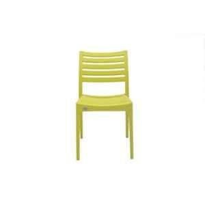 Supreme Omega Plastic Lemon Yellow Chair without Arm (Pack of 2)