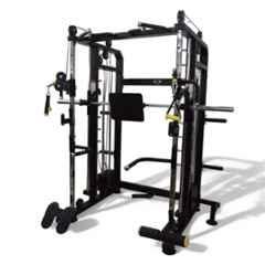 GYM24 Equipment Sonata 80kg Capacity Iron Black Multi Functional Trainer Smith Machine