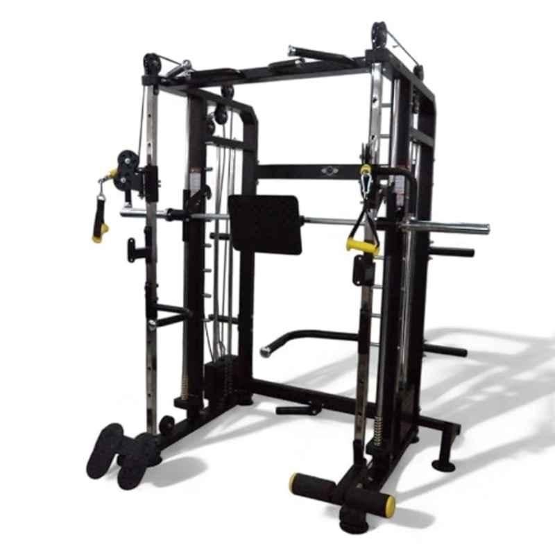 GYM24 Equipment Sonata 80kg Capacity Iron Black Multi Functional Trainer Smith Machine