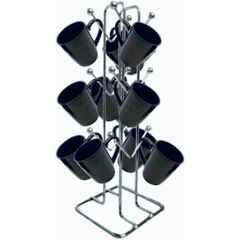 Niskoware 12 Hooks Stainless Steel Silver Cup Holder Kitchen Rack