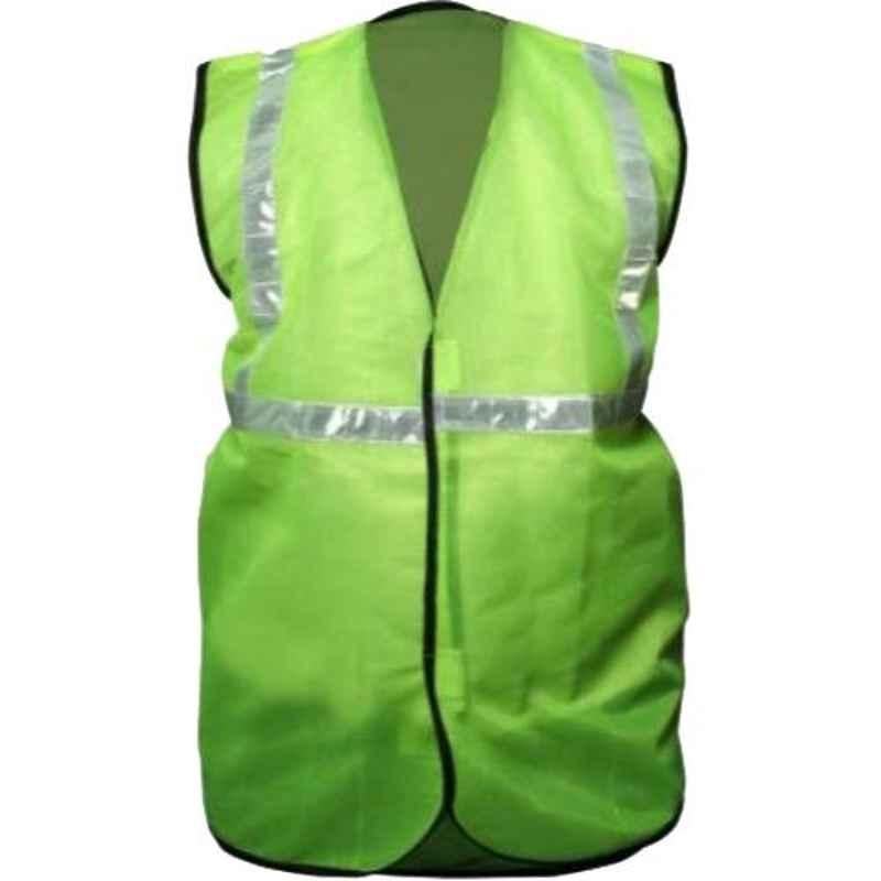 RPES Green Polyester Safety Jacket with 1 inch Reflective Tape (Pack of 12)