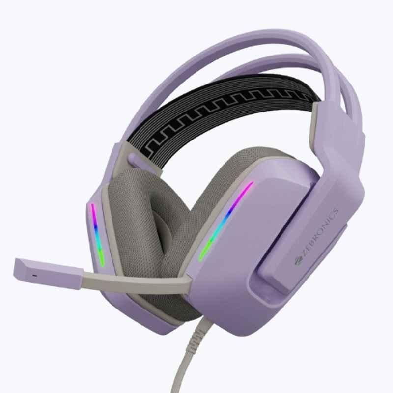 Zebronics Havco Purple Gaming Wired Headphone with Mic