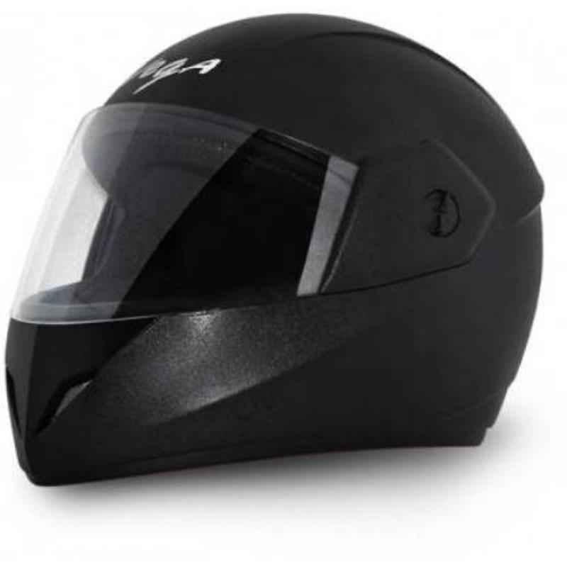 Vega Cliff Black Full Face Motorbike Helmet, Size (M, 570 mm)