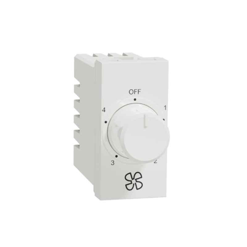 Schneider Unica Pure Polar White Fan Regulator, UNS4STFAN1M_WE (Pack of 10)