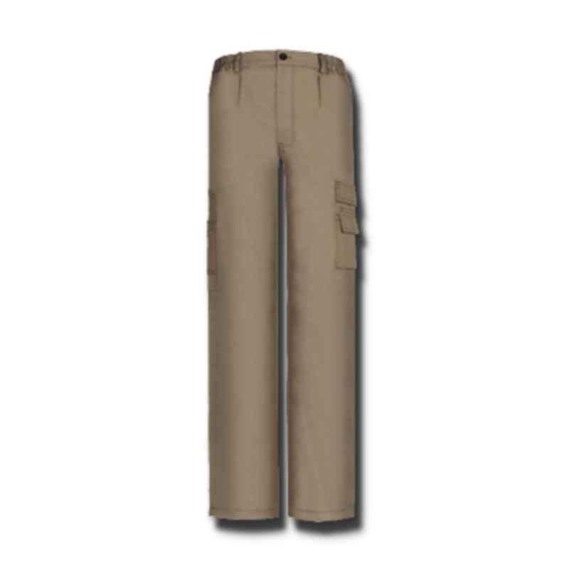 Taha Safety Polyester & Cotton Khaki AQ Trouser, Size: 2XL