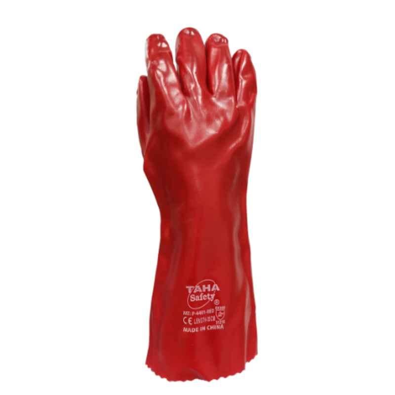 Taha Safety 35cm PVC Red Gloves