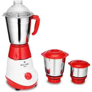 MAX STAR Hero MG10 500W Red & White Mixer Grinder with 3 Jars