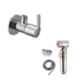 ZAP ZX1034 Health Faucet with Stainless Steel Tube, Wall Hook & Prime Brass Angle Cock Combo