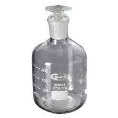 Glassco 500ml Boro 3.3 Glass White Printing Reagent Narrow Mouth Clear Bottle, 272.276.05 (Pack of 10)