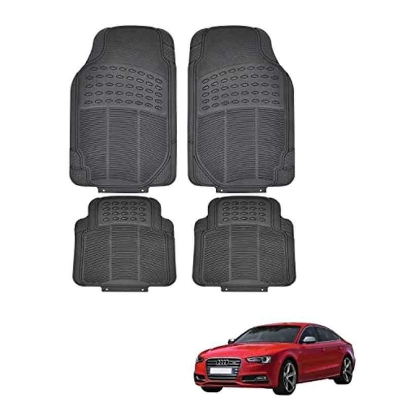 Kozdiko 4 Pcs Rubber Black Car Simple Floor Mat Set for Audi S5