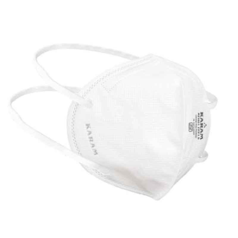 Karam Select White FFP1S Disposable Face Mask with Head Band, RFH01