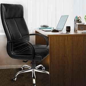 Rose Zeta Leather Black High Black Executive Chair