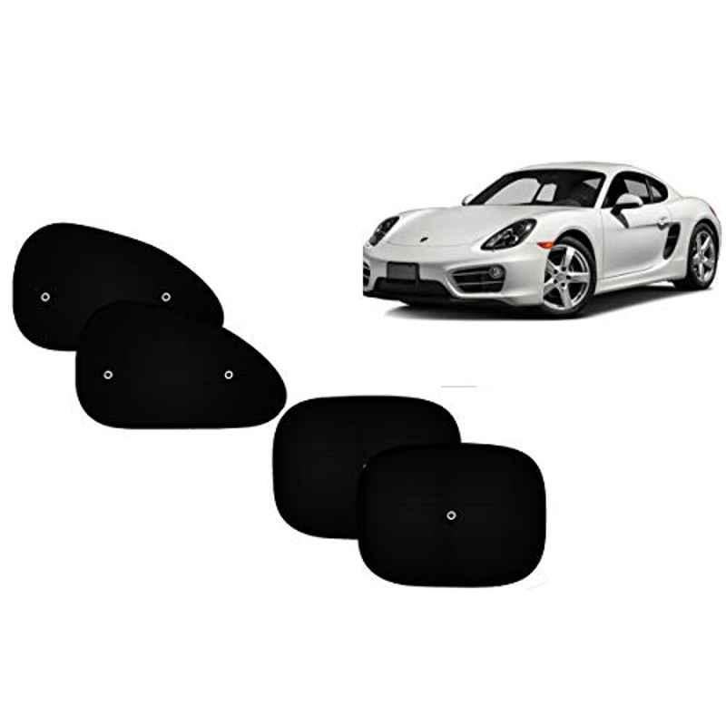Auto Pearl 4 Pcs PVC & Mesh Black Window Side Sun Shade Set for Porsche Cayman