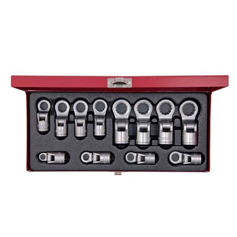 12PC.3/8"DR.FLEXIBLE RING SOCKET WRENCH 8-19MM, 3602MR