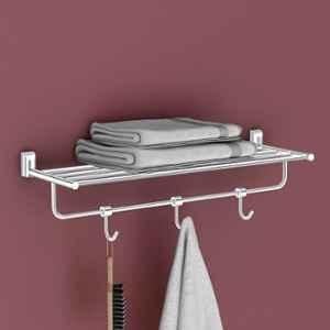 Plantex Smero Pure Brass 24 inch Towel Rack for Bathroom/Towel Stand/Hanger/Towel Holder/Towel Bar/Bathroom Accessories Superb Chrome