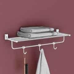 Plantex Smero Pure Brass 24 inch Towel Rack for Bathroom/Towel Stand/Hanger/Towel Holder/Towel Bar/Bathroom Accessories Superb Chrome