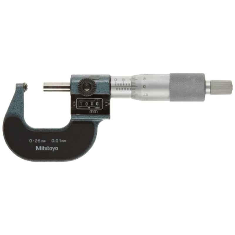 Mitutoyo 0-25mm Spherical Anvil & Flat Spindle Face Micrometer, 295-115
