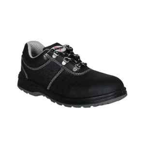 Lancer Wrestler Leather Steel Toe Black Safety Shoes for Men, Size: 6