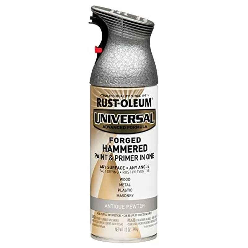 Rust-Oleum Universal 12 Oz Antique Pewter 271481 Forged Hammered Spray Paint