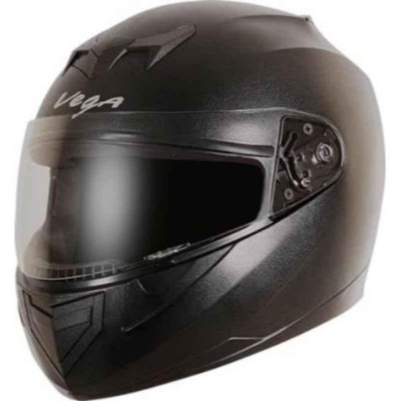 Vega Edge Black Full Face Motorbike Helmet, Size (L, 580 mm)