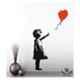 Kayra Decor 16x24 inch PVC Girl with Balloon Wall Design Stencil, KHS389