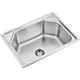 Spazio 24x18x10 inch Stainless Steel 304 Chrome Finish Silver Machine Made Kitchen Sink