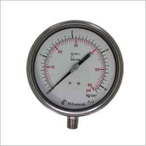 PI Controls BA-21BM-E3-C0 -760-0 Vacuum 1/2 inch BSP Male Stainless Steel Pressure Gauge, PI100SS00017