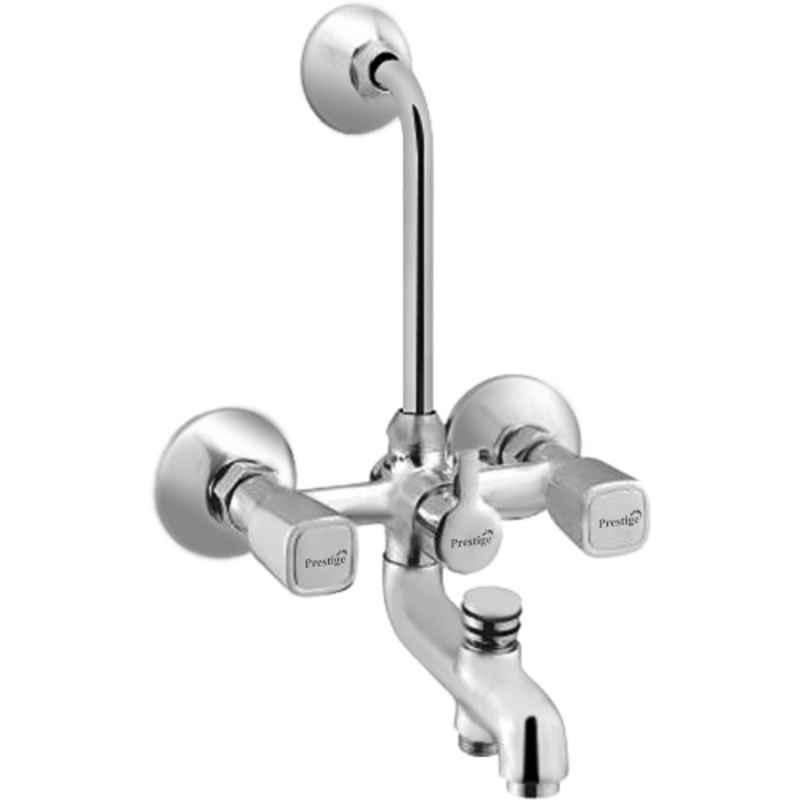 Prestige DIXY Brass Chrome Finish 3 in 1 Telephonic Wall Mixer with Band