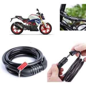 Auto Pearl PVC & Plastic Black Combination Cable Lock for G 310 R, 526