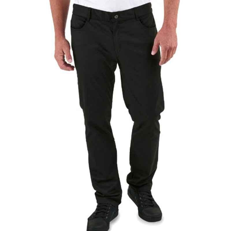 Superb Uniforms Polyester & Cotton Black Slim Fit Chef Pant for Men, SUW/B/CP018, Size: 40 inch