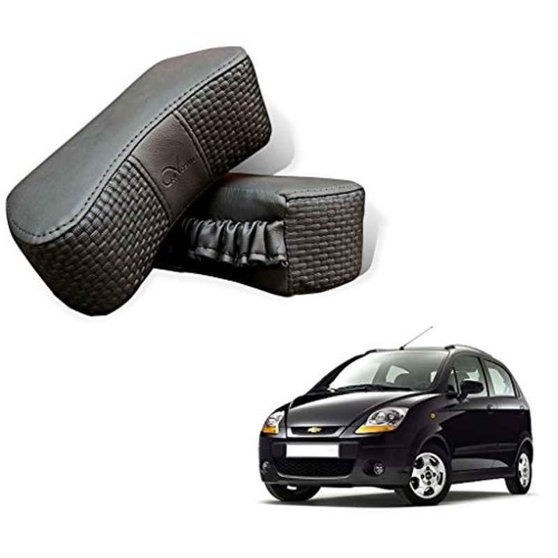 Kozdiko 2 Pcs Memory Foam Grey Car Vastra Neck Rest Cushion Set for Chevrolet Spark, koz_5397