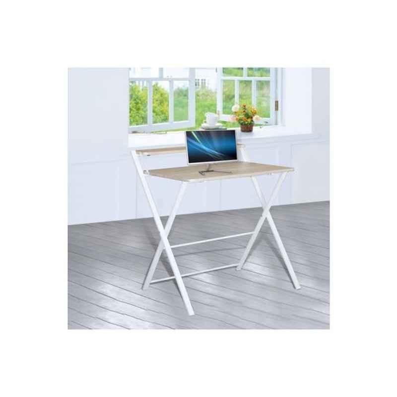 Homebox 83x83x70cm Wood White Foldable Study Desk, 162838577