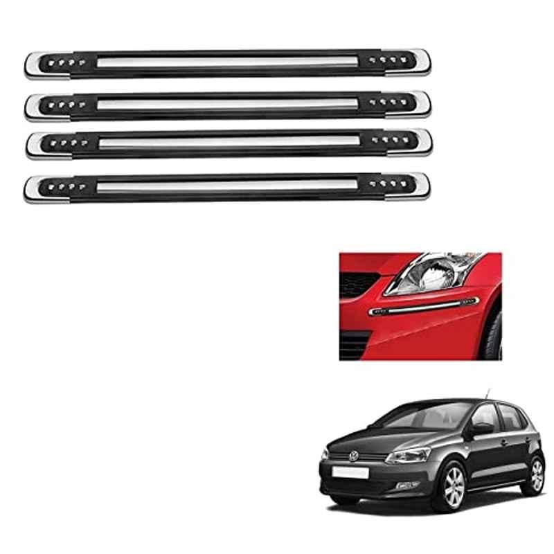 Kozdiko 4 Pcs Black Designer Car Bumper Protector Guard Set for Volkswagen Polo