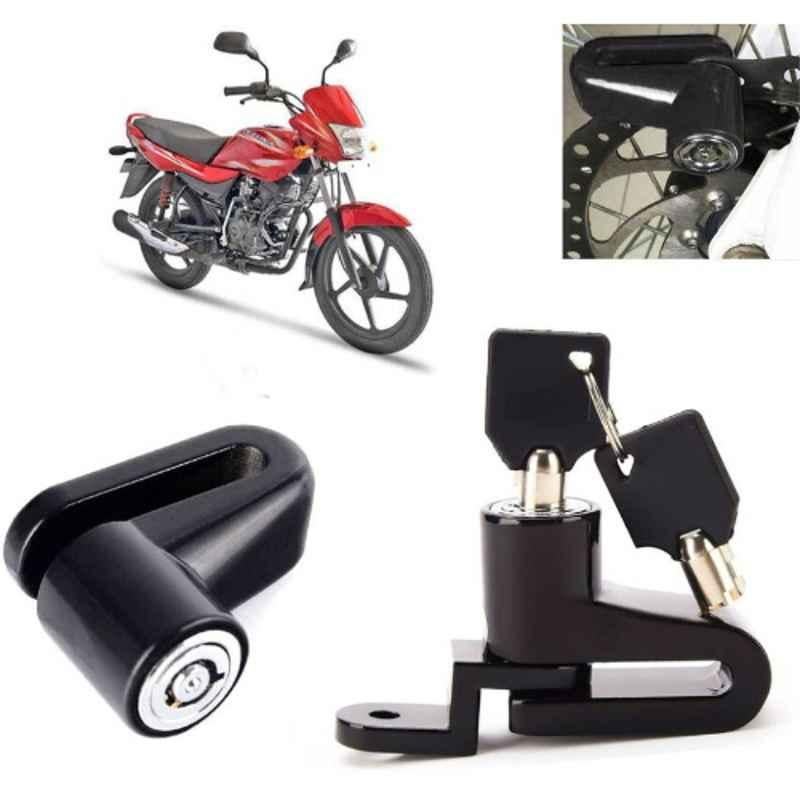 Auto Pearl Steel Black Heavy Duty Anti-Theft Disc Brake Lock for Platina 100 DTS-i, Lock_053