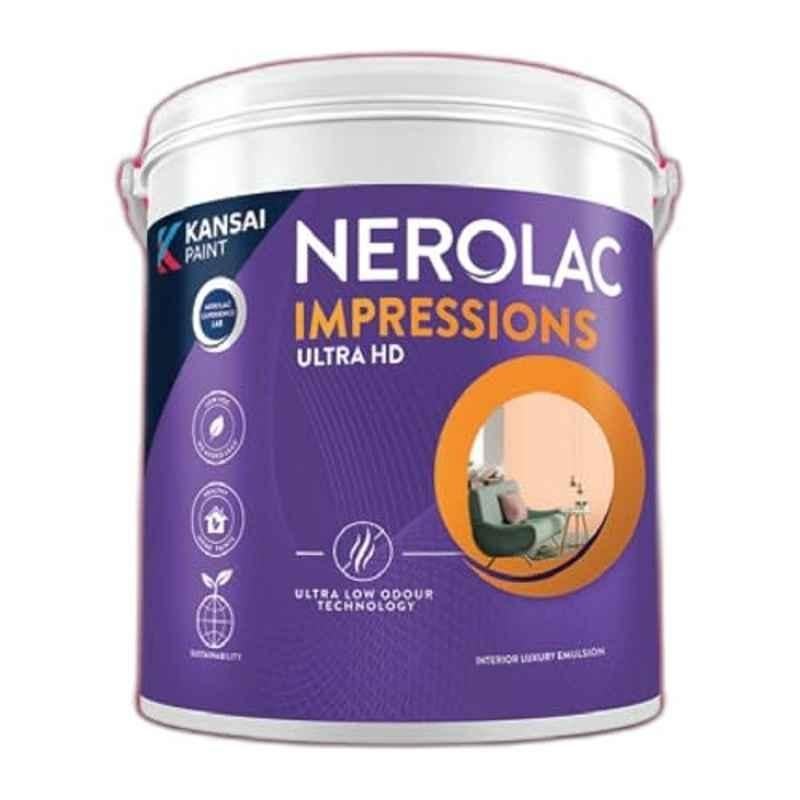 Nerolac Impressions Ultra HD 20 Litre White Interior Wall Emulsion Paint with Low VOC, Washable & Low Odor
