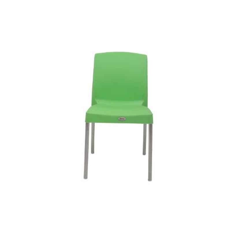Supreme Hybrid Premium Plastic Parrot Green Chair without Arm (Pack of 2)