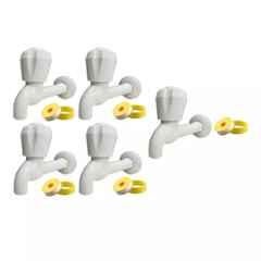 Fastgear PVC White Chrome Finish Bib Tap, FG2396 (Pack of 5)