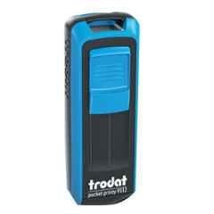 Trodat Pocket Printy 47x18mm Sky Blue Self Inking Stamp, 9512 Typo
