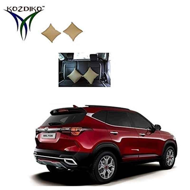 Kozdiko 2 Pcs Beige Car Seat Cushion Pillow Set for KIA Seltos