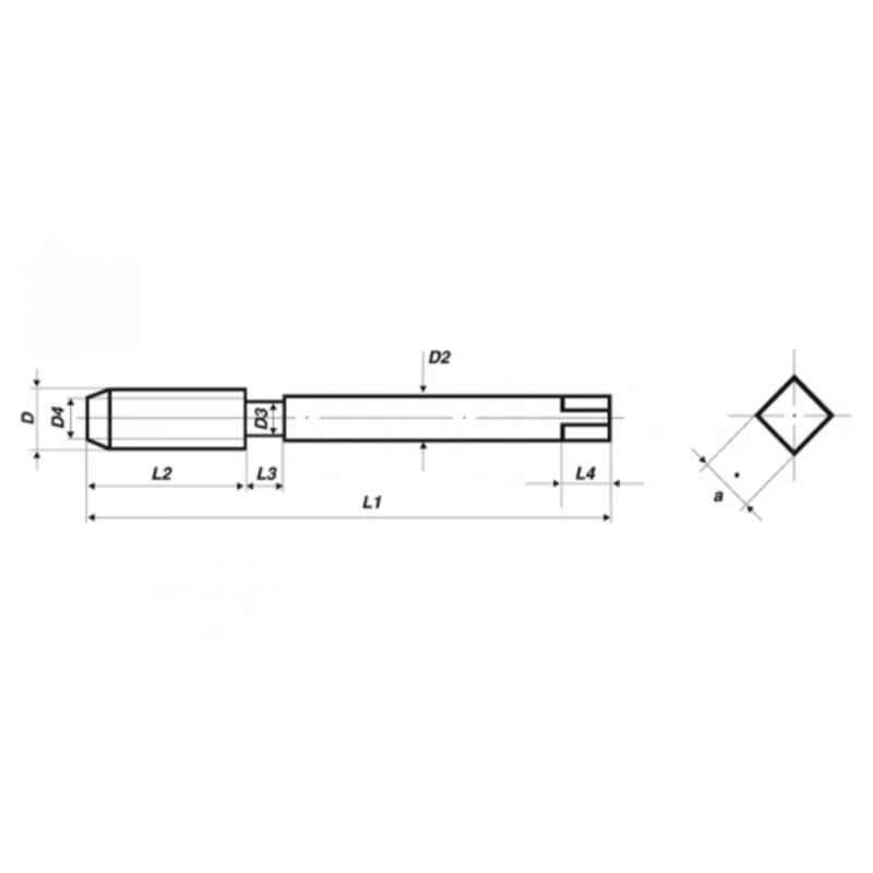 Emkay Tools 33x1.0mm HSS TiCN/TiaLN Coated Cast Iron D-374 Ground Thread Tap