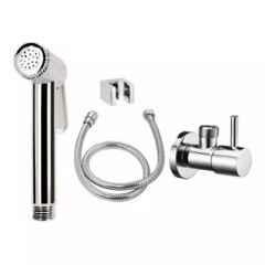 Fastgear Stainless Steel Silver Chrome Finish Health Faucet Set, FG1082