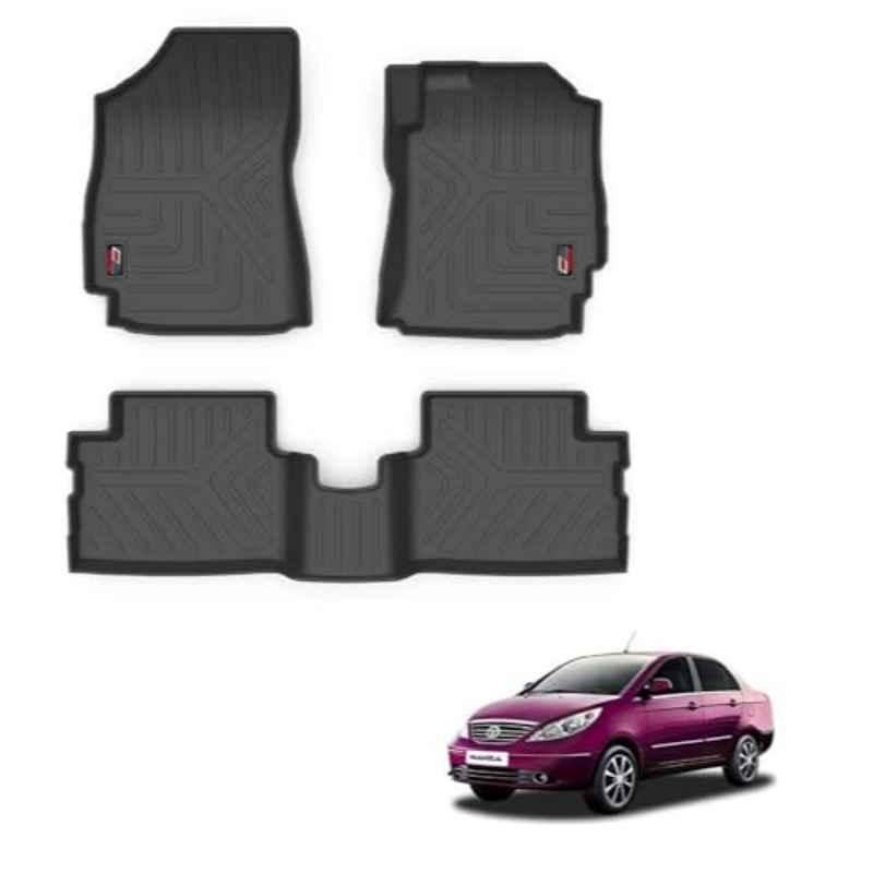 Kozdiko Thermoplastic Polyolefins 3D Life Long Car Floor Mat Set for Tata Manza