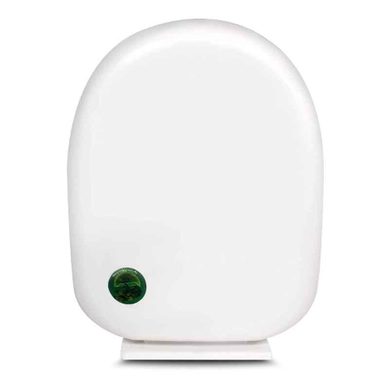 Elegant Casa 46x34cm Polypropylene White Soft Closing Toilet Seat Cover