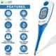Carent White & Blue Waterproof Premium Digital Flexible Thermometer, DMT4326