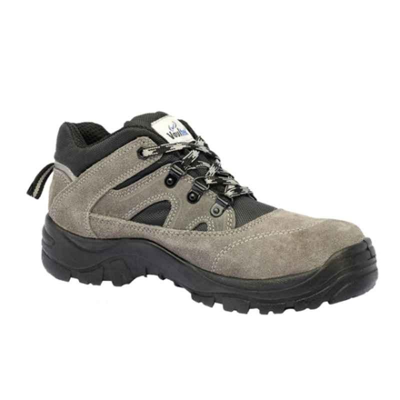 Vaultex GAR Leather Grey Safety Shoes, Size: 40