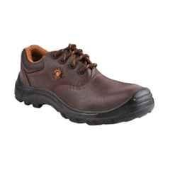 Hillson MF-01 Leather Low Ankle Composite Toe Brown Work Safety Shoes, Size: 6