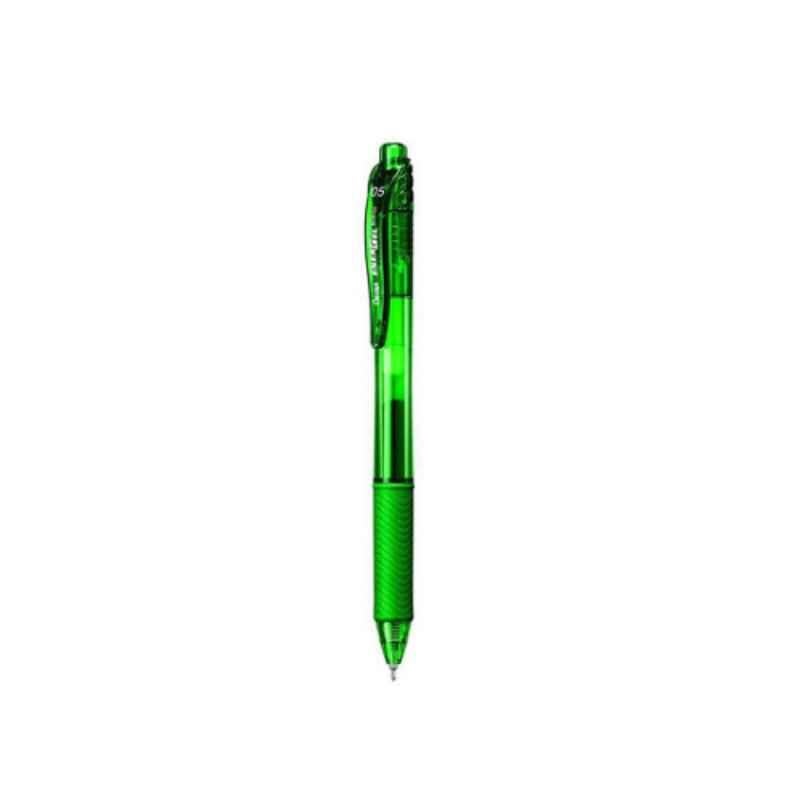 Pentel Energel-X 0.5mm Green Needle Tip Retractable Pen, PE-BLN105-DH (Pack of 12)