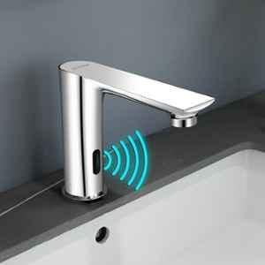 Plantex Brass Chrome Sensor Tap for Wash Basin with Brass/Touchless Basin Faucet/Electronic Pillar Tap for Wash Basin